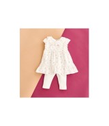 Webkleid Flügelarm Rüschenkragen Blumen