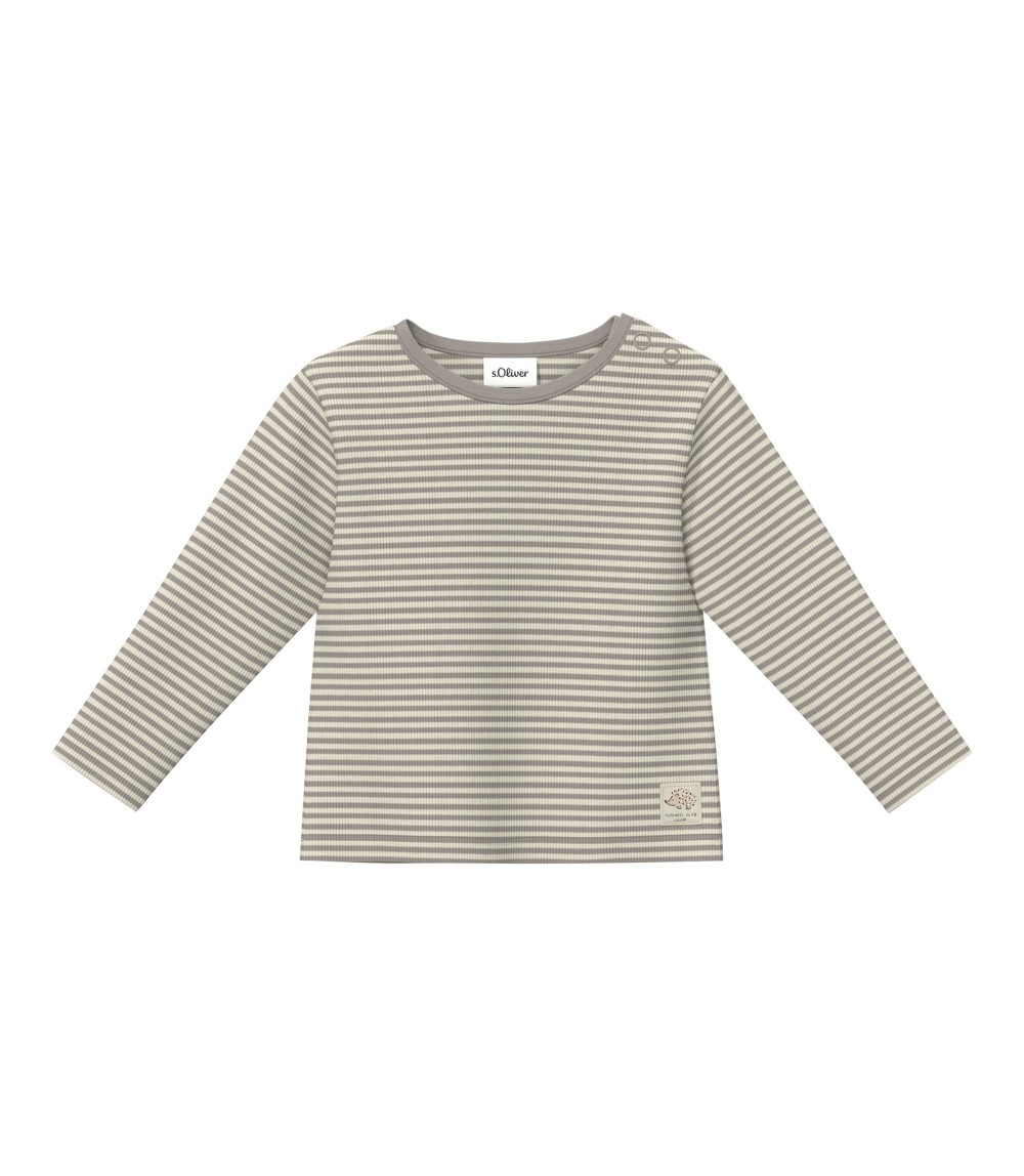 Shirt langarm Ringel Rippqualität