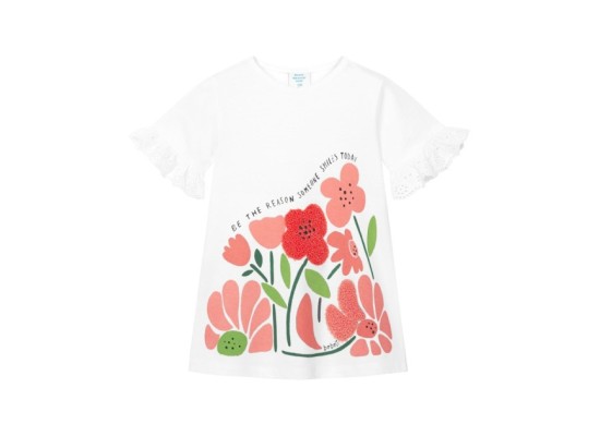 Kleid kurzarm Blumen