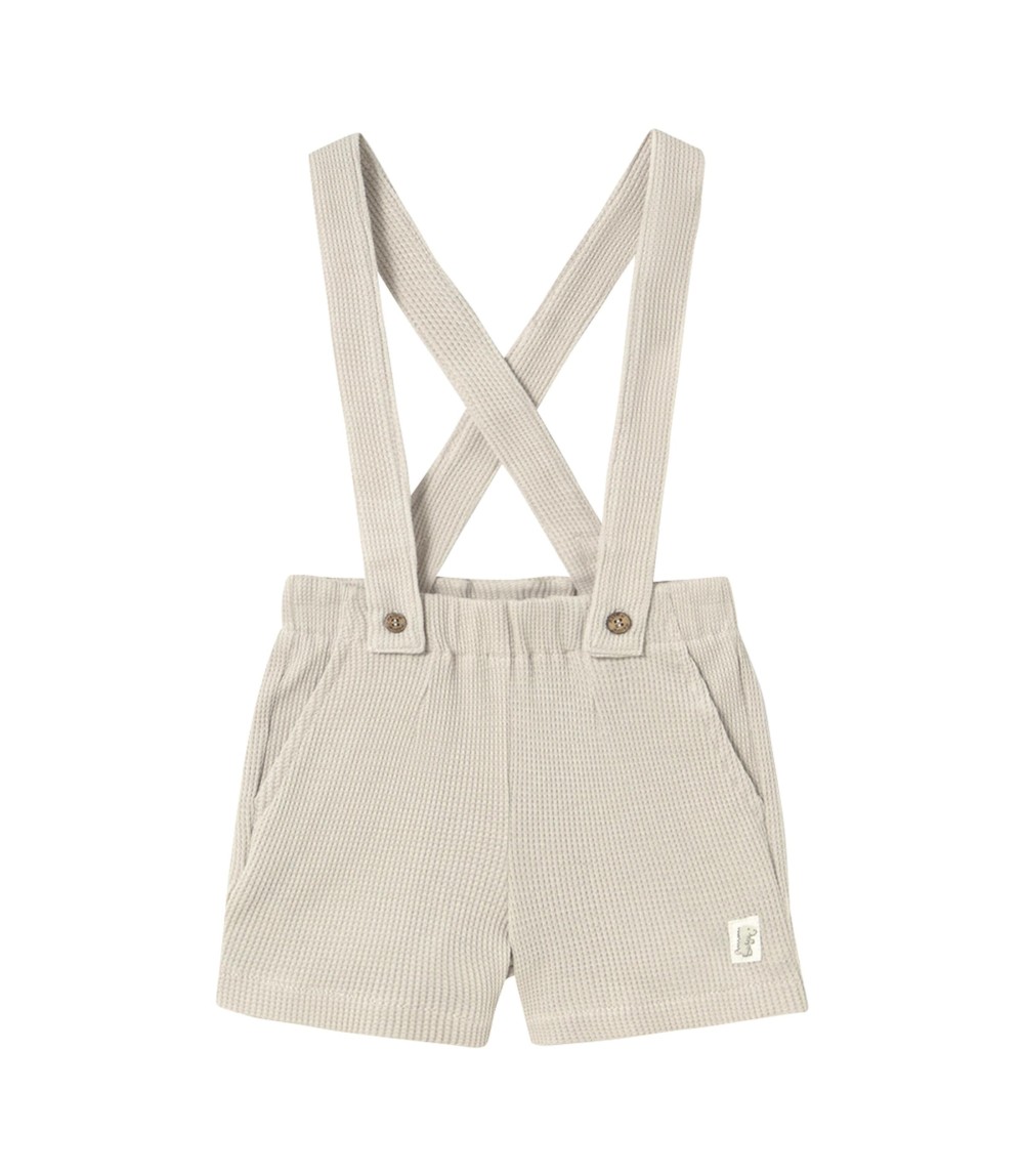 Latzhose kurz Waffelpiqué