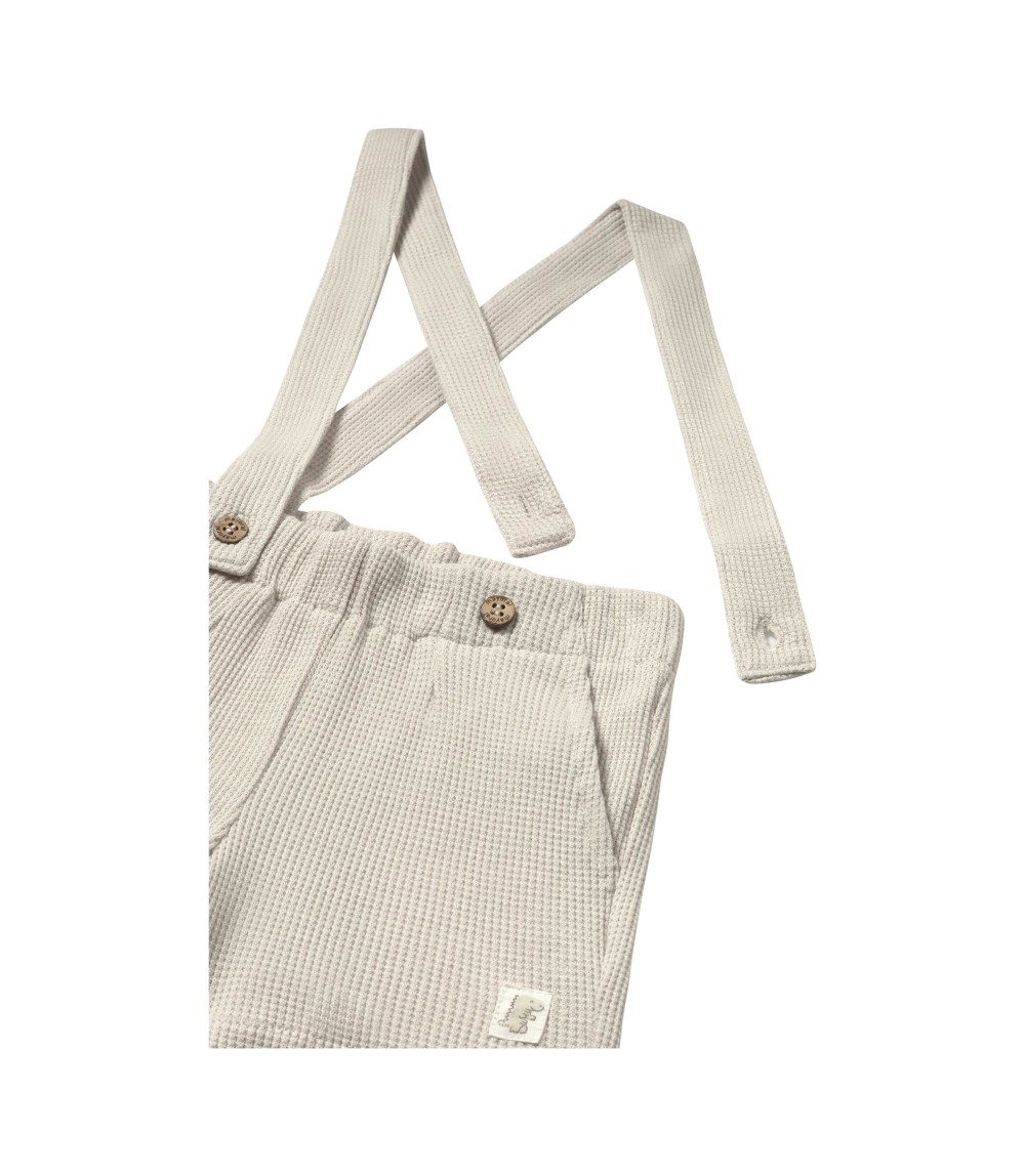 Latzhose kurz Waffelpiqué