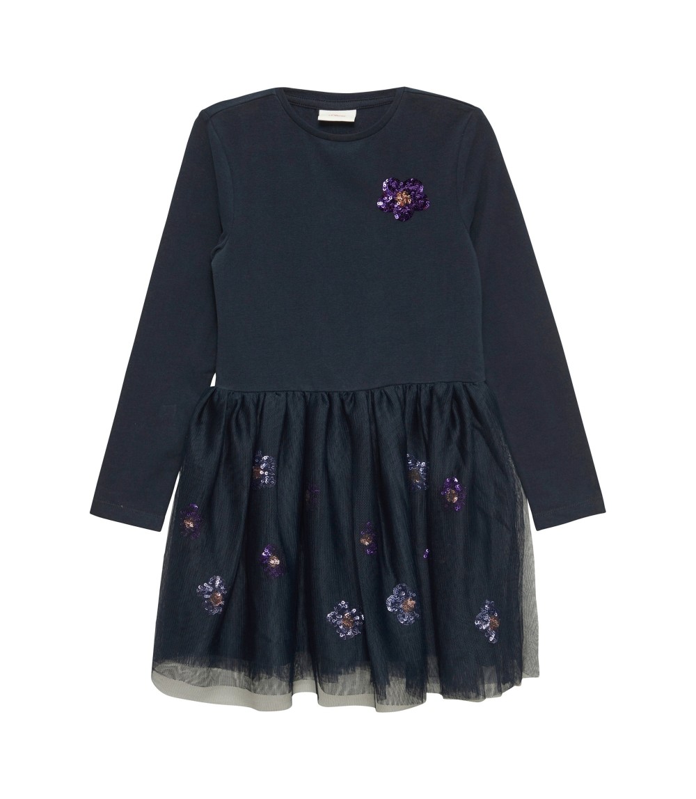 Kleid langarm mit Tüllrock Blumen