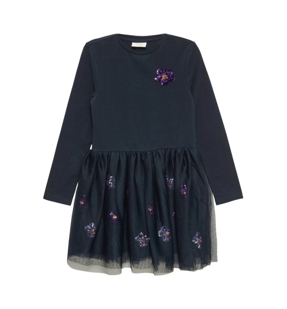 Kleid langarm mit Tüllrock Blumen