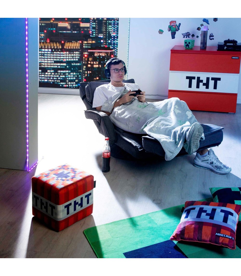 Kuscheldecke mit Glow-in-the-Dark-Funktion MINECRAFT