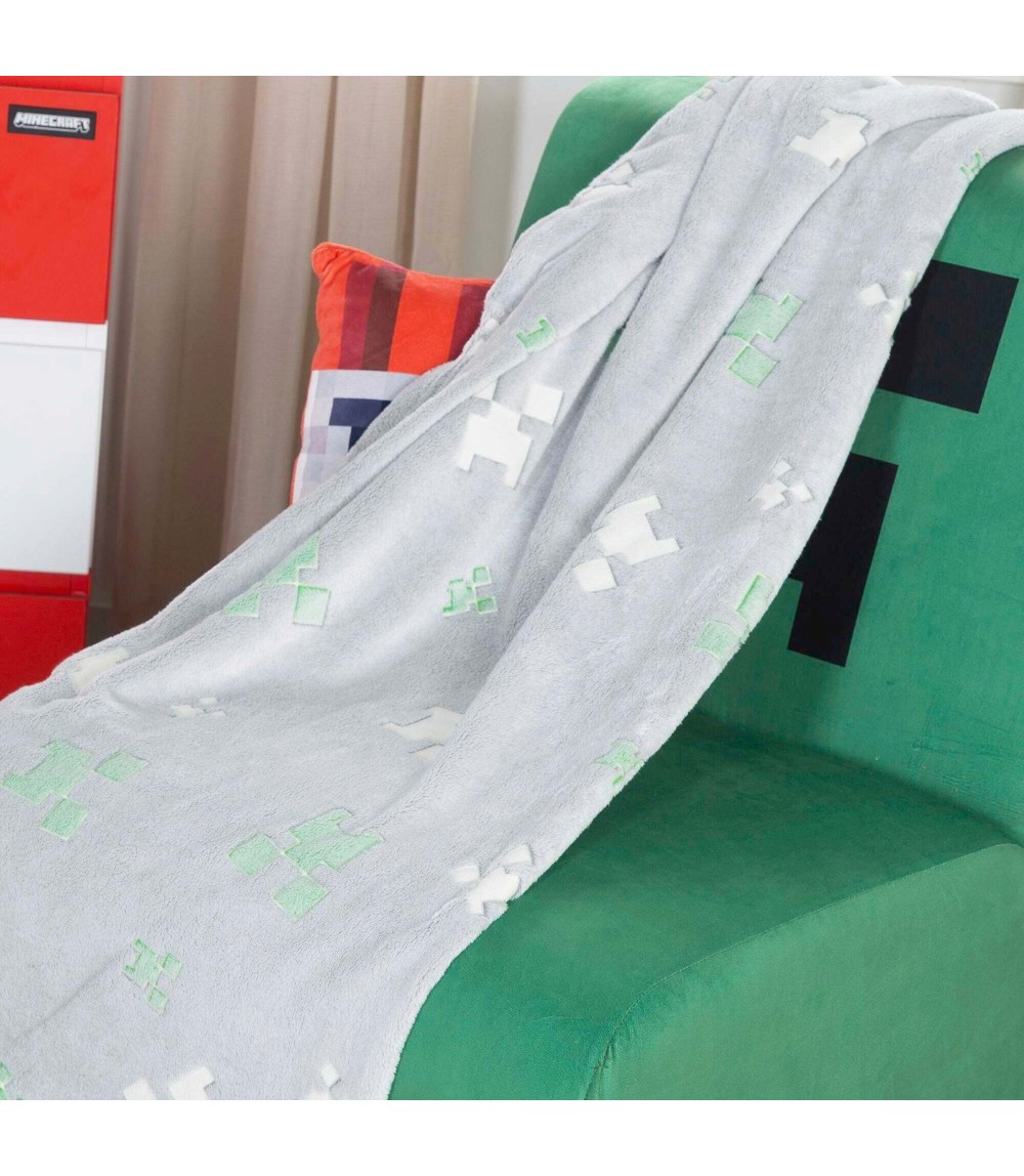 Kuscheldecke mit Glow-in-the-Dark-Funktion MINECRAFT
