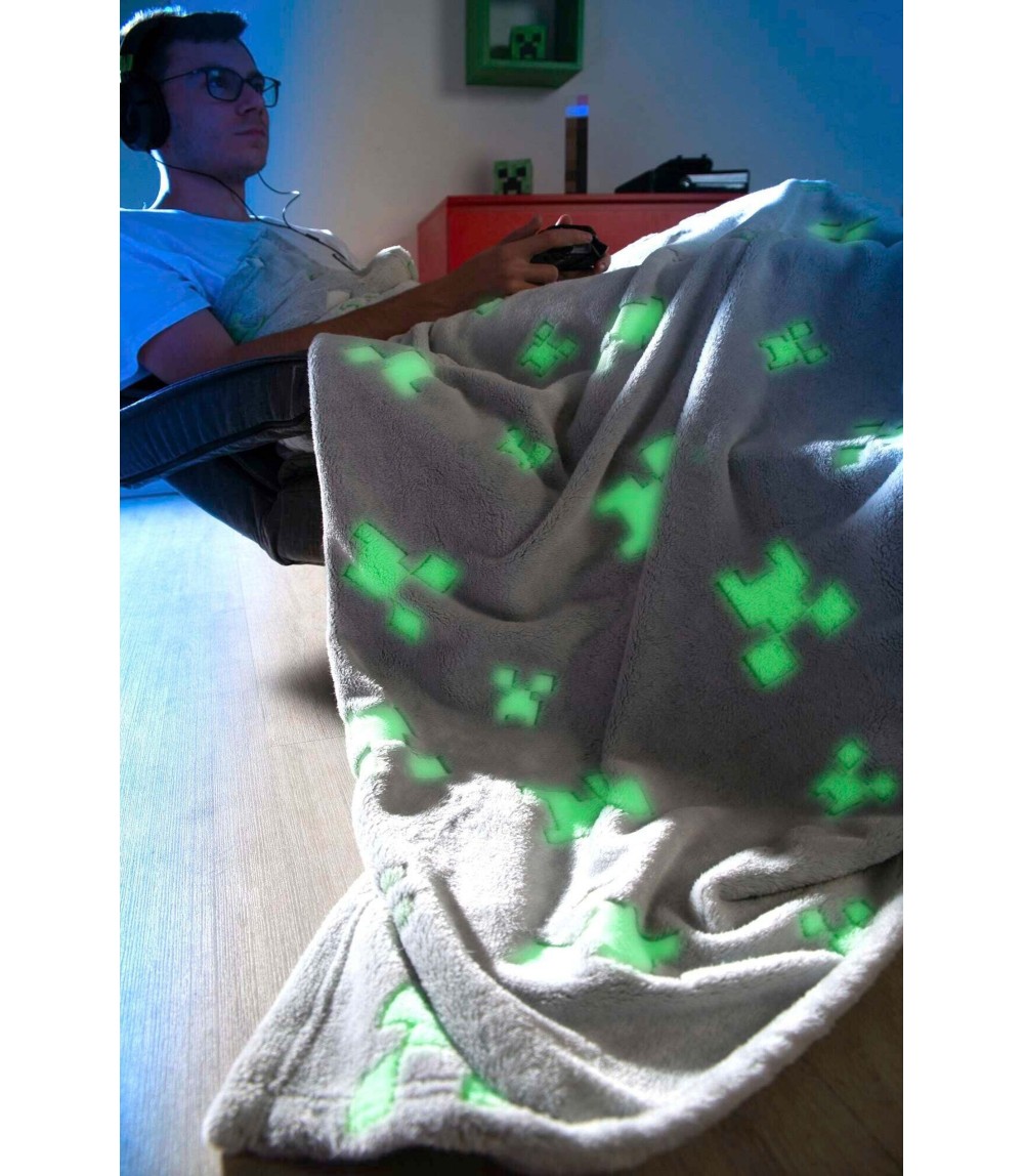 Kuscheldecke mit Glow-in-the-Dark-Funktion MINECRAFT