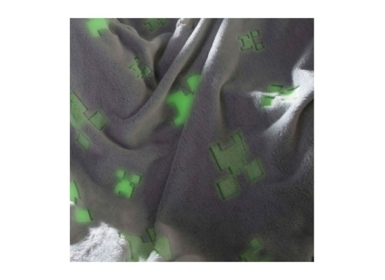Kuscheldecke mit Glow-in-the-Dark-Funktion MINECRAFT
