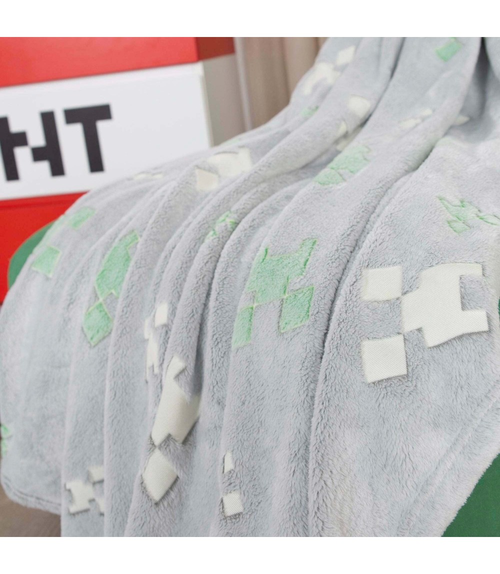 Kuscheldecke mit Glow-in-the-Dark-Funktion MINECRAFT