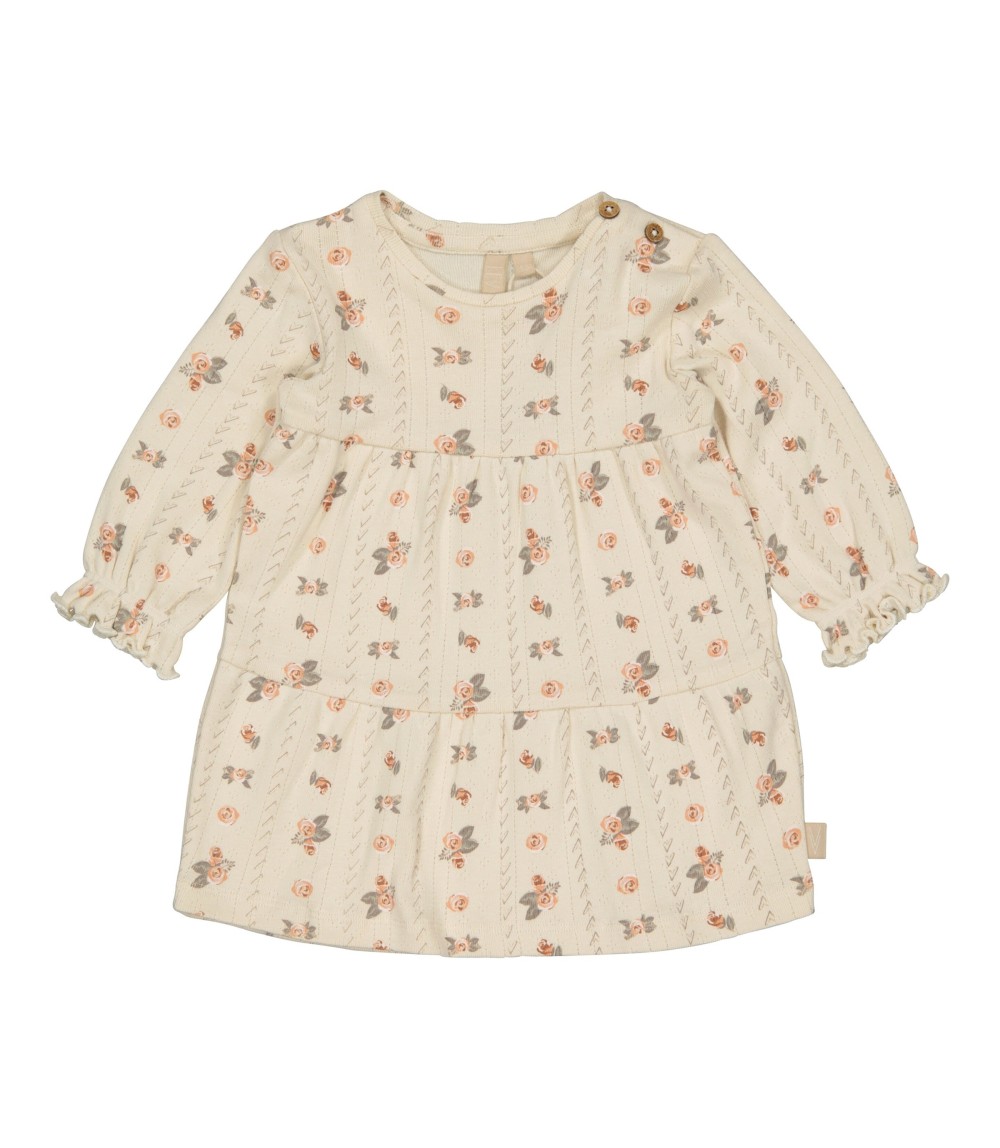 Ajour-Kleid langarm Rosen