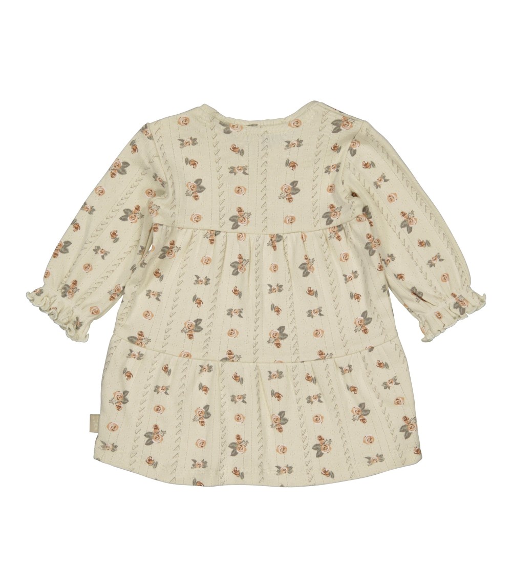 Ajour-Kleid langarm Rosen