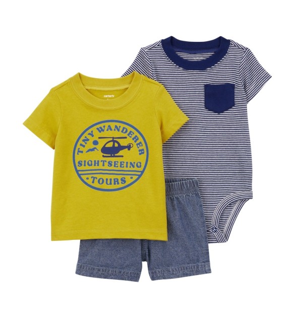 3-tlg. Set Body kurzarm