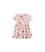 Kleid kurzarm Bubikragen Himbeeren