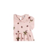 Kleid kurzarm Bubikragen Himbeeren