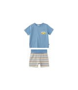 Schlafanzug kurz Auto Ringel