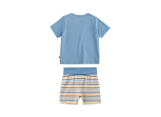 Schlafanzug kurz Auto Ringel