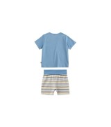 Schlafanzug kurz Auto Ringel