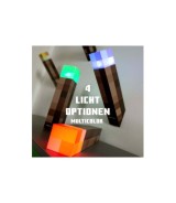 LED-Licht Fackel mit Wandhalterung, aufladbarerer Akku MINECRAFT