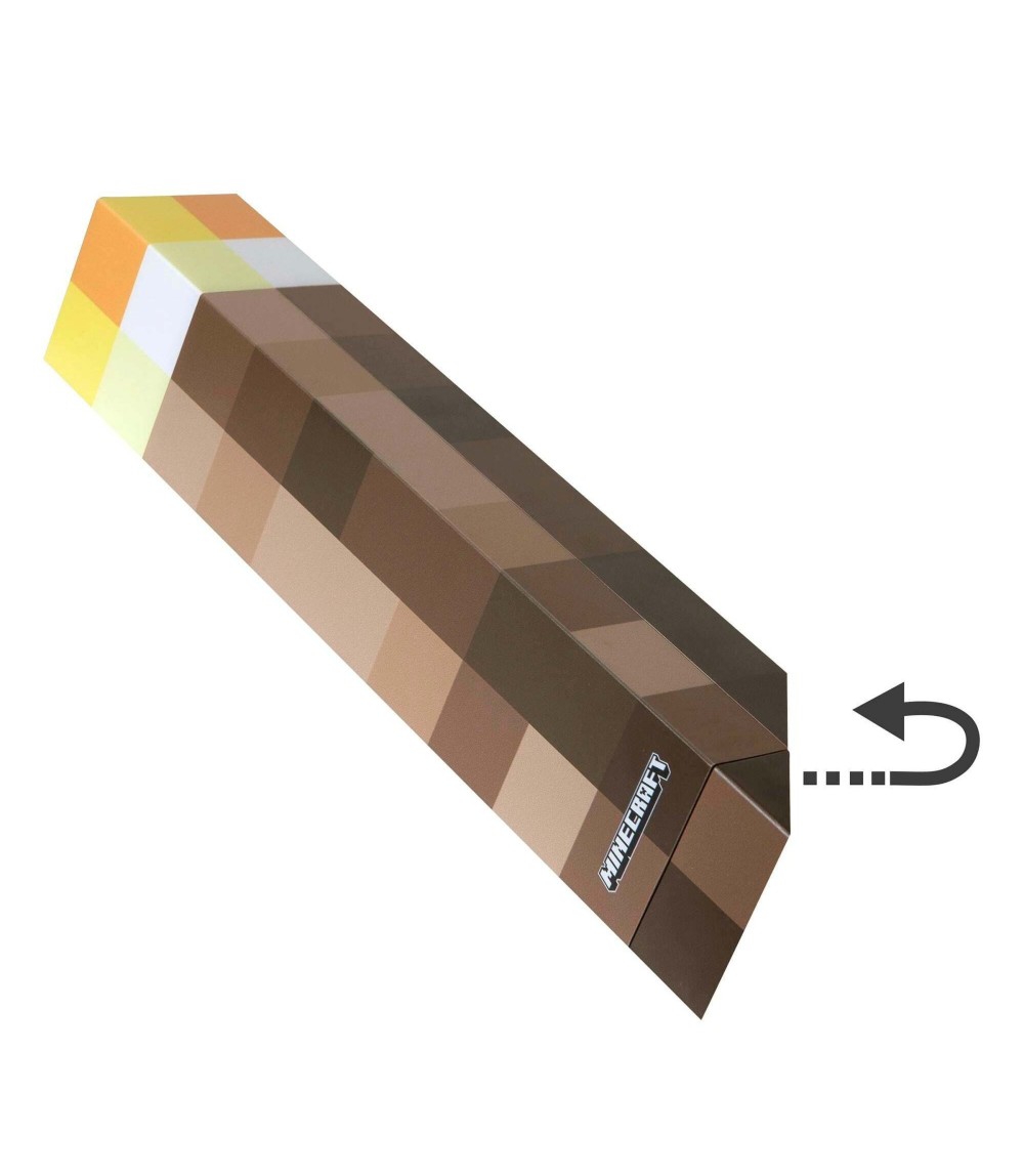 LED-Licht Fackel mit Wandhalterung, aufladbarerer Akku MINECRAFT