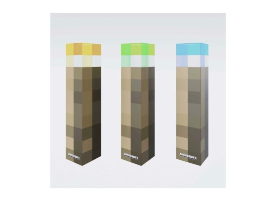 LED-Licht Fackel mit Wandhalterung, aufladbarerer Akku MINECRAFT