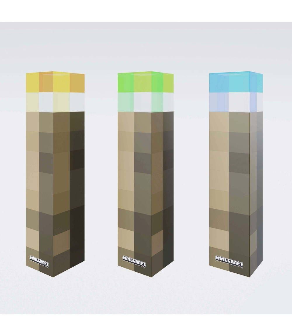 LED-Licht Fackel mit Wandhalterung, aufladbarerer Akku MINECRAFT