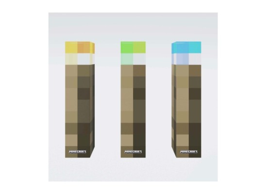 LED-Licht Fackel mit Wandhalterung, aufladbarerer Akku MINECRAFT