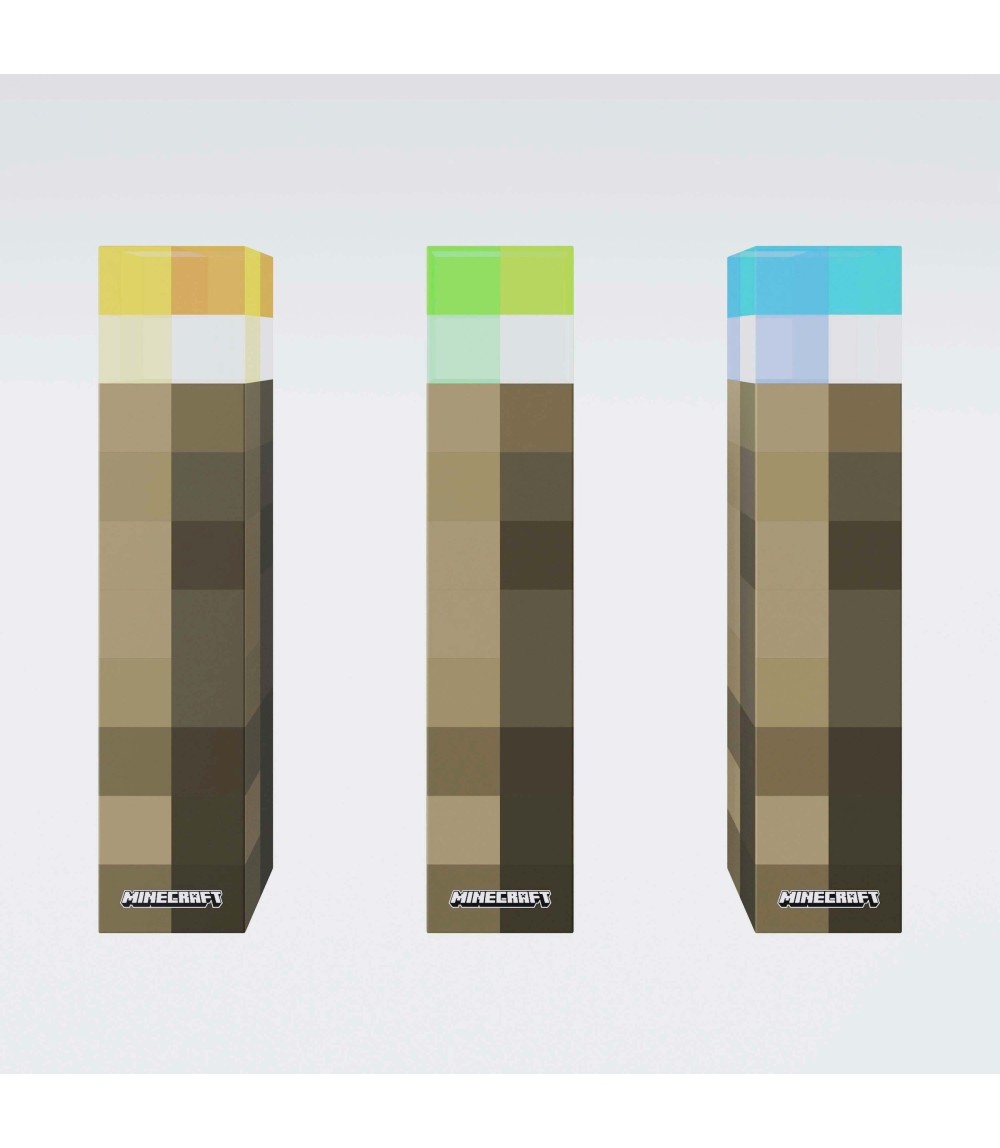 LED-Licht Fackel mit Wandhalterung, aufladbarerer Akku MINECRAFT