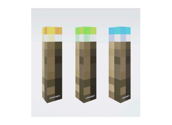 LED-Licht Fackel mit Wandhalterung, aufladbarerer Akku MINECRAFT