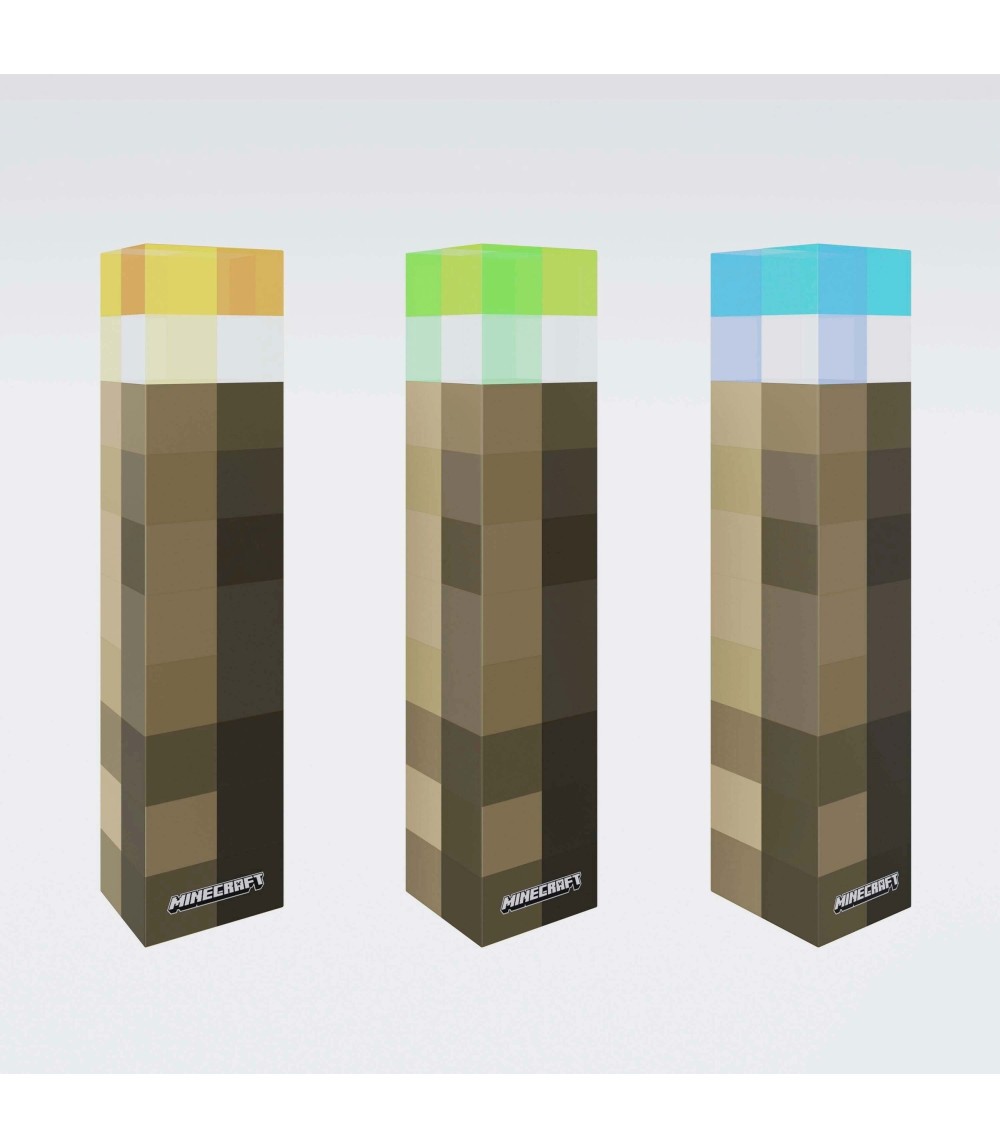 LED-Licht Fackel mit Wandhalterung, aufladbarerer Akku MINECRAFT