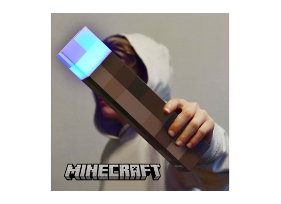 LED-Licht Fackel mit Wandhalterung, aufladbarerer Akku MINECRAFT