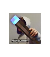LED-Licht Fackel mit Wandhalterung, aufladbarerer Akku MINECRAFT