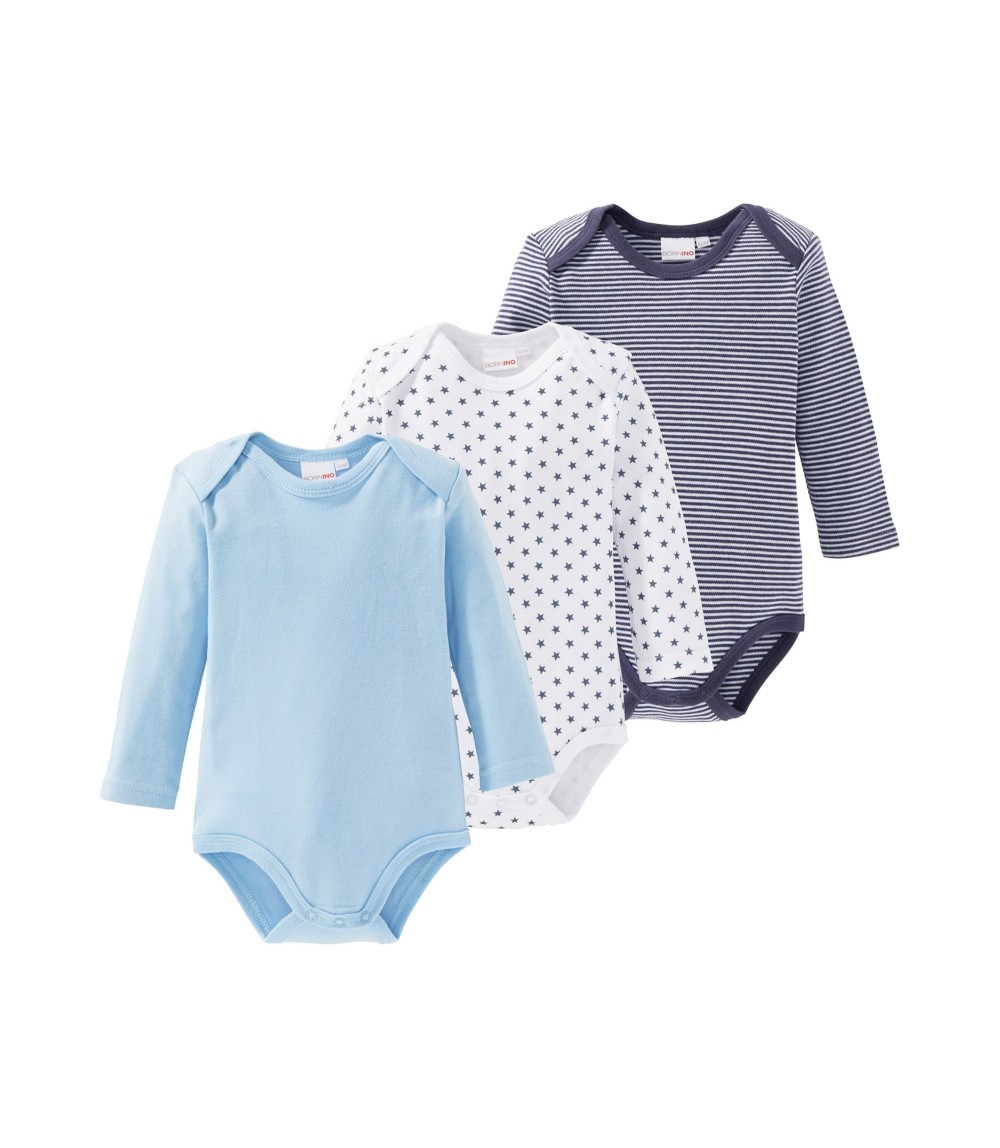 3er-Pack Bodys langarm