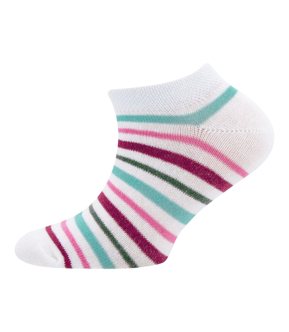 3er-Pack Sneakersocken Erdbeeren Ringel