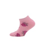 3er-Pack Sneakersocken Erdbeeren Ringel