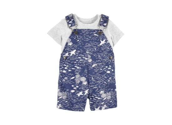 2-tlg. Set T-Shirt und Latzhose kurz