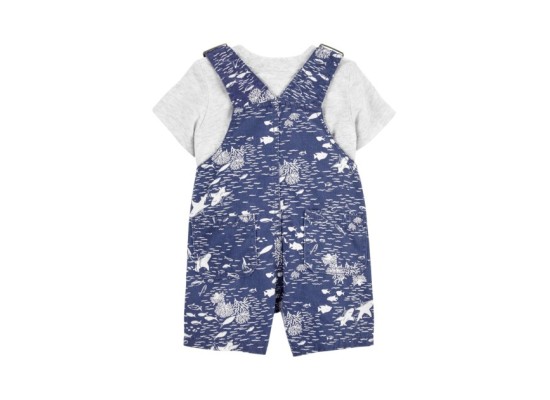 2-tlg. Set T-Shirt und Latzhose kurz