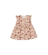 Krepp-Kleid Flügelarm Blumen