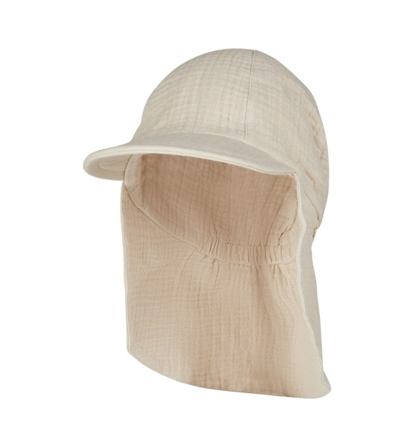 Musselin-Schirmmütze mit Nacken- und UV-Schutz