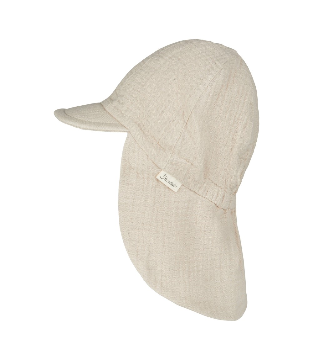 Musselin-Schirmmütze mit Nacken- und UV-Schutz