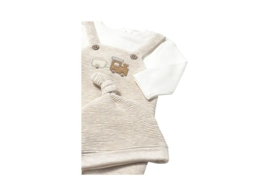 Overall 2in1 mit Fuß Fahrzeug Rippqualität