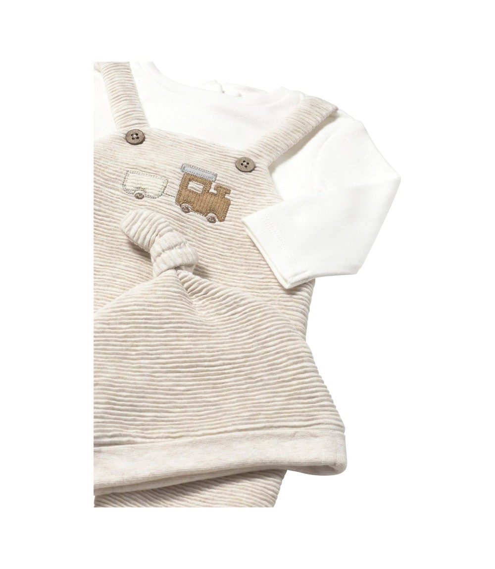 Overall 2in1 mit Fuß Fahrzeug Rippqualität