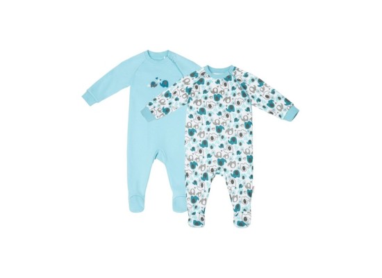2er-Pack Schlafoveralls Elefant