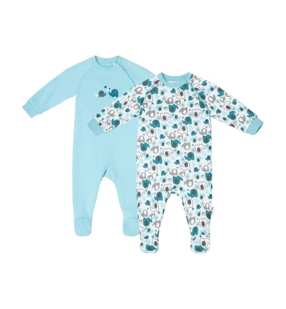 2er-Pack Schlafoveralls Elefant