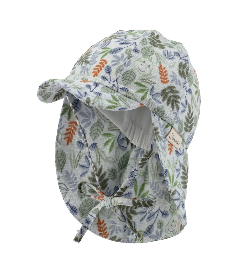 Schirmmütze mit Nackenschutz Blätter
