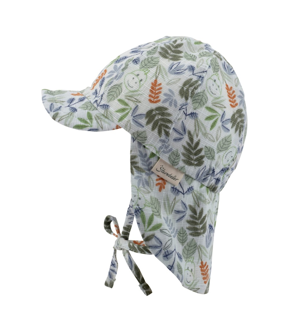 Schirmmütze mit Nackenschutz Blätter