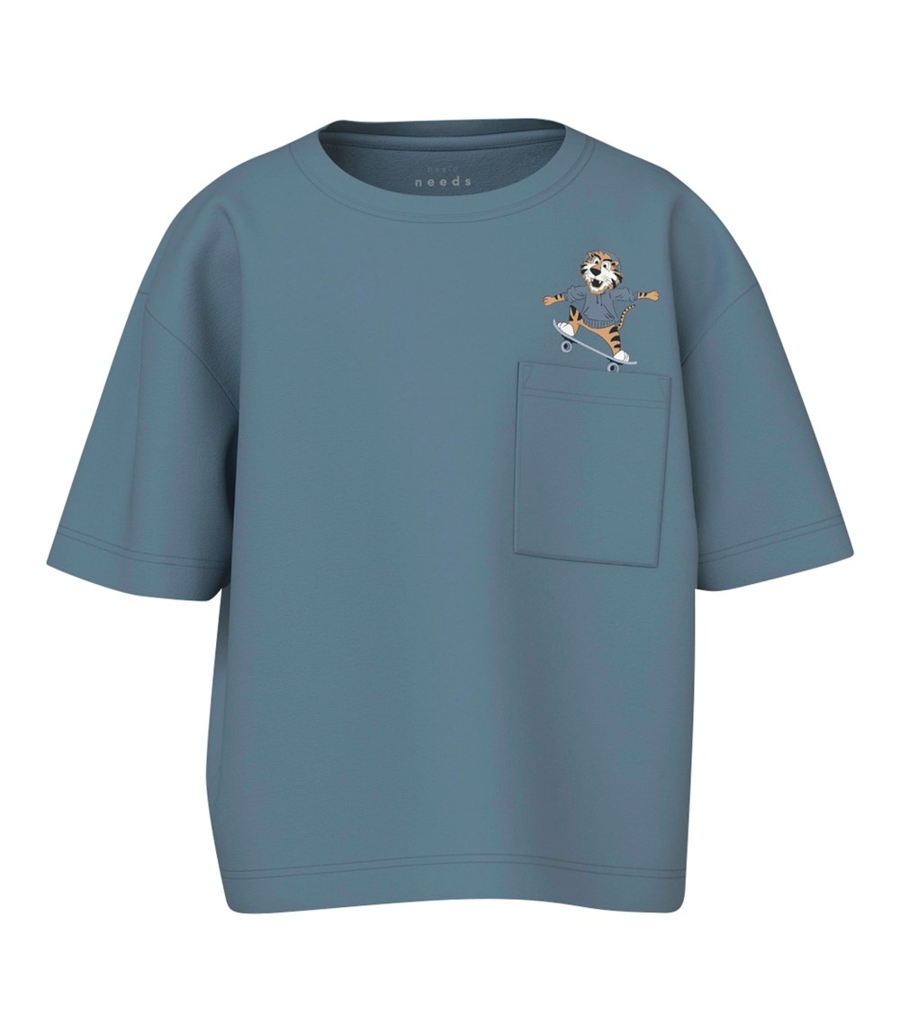 T-Shirt mit Brusttasche Tiger