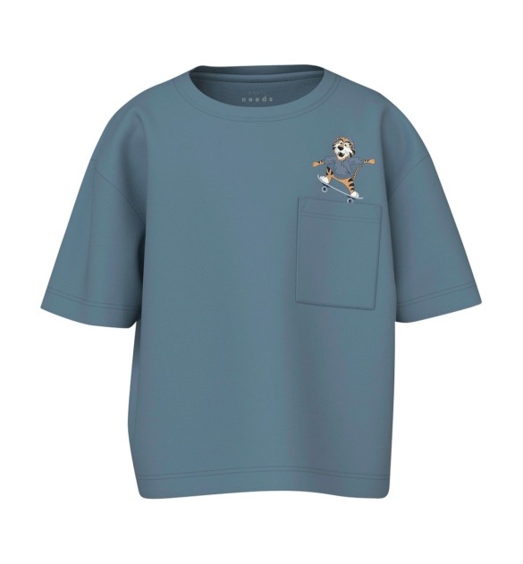 T-Shirt mit Brusttasche Tiger