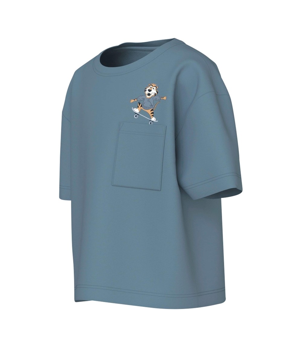 T-Shirt mit Brusttasche Tiger