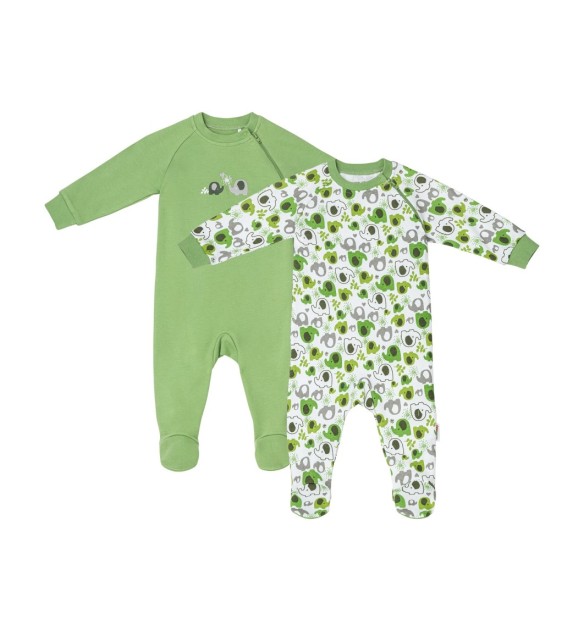 2er-Pack Schlafoveralls Elefant