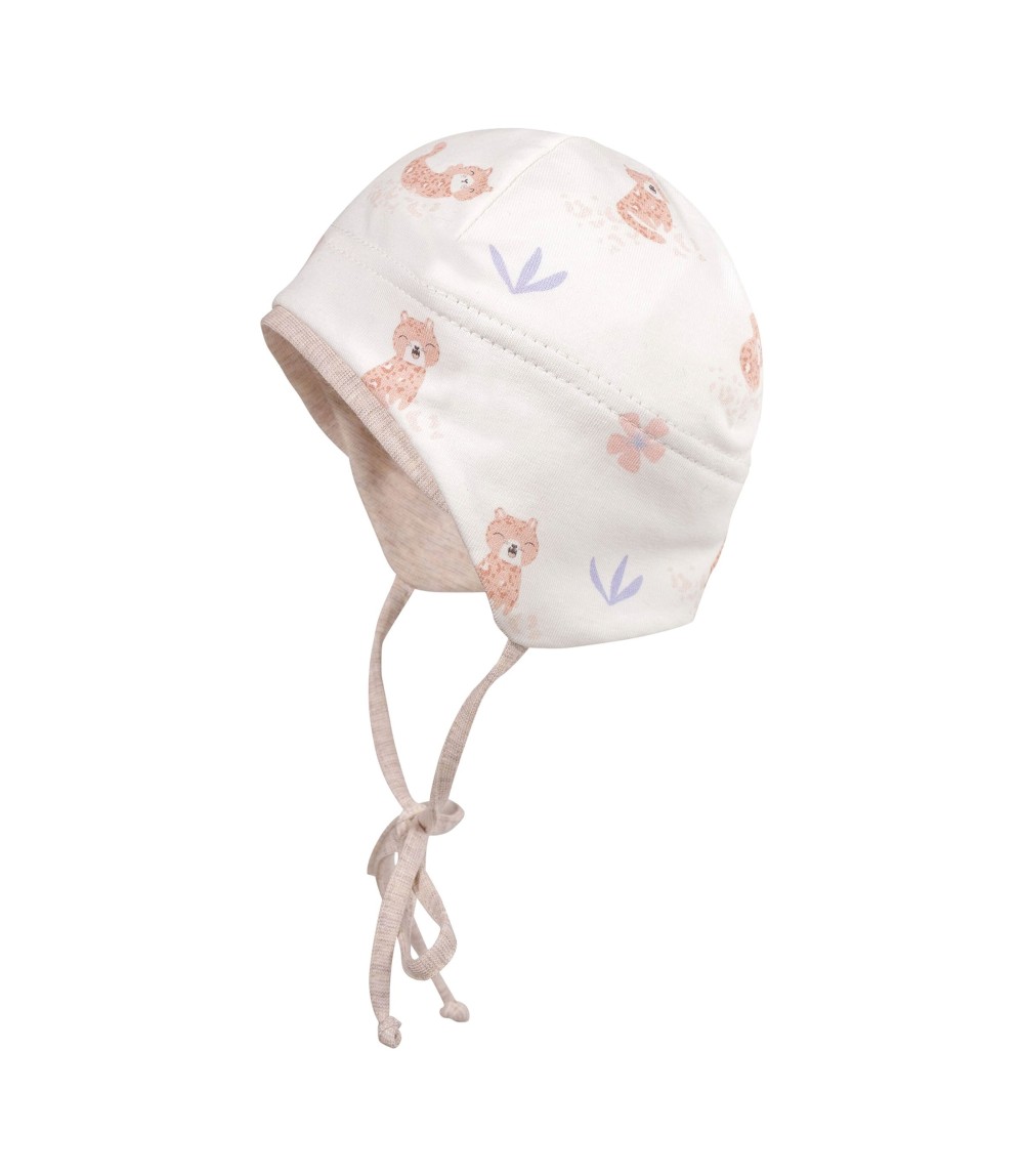 Erstlingsmütze Tiger Blumen