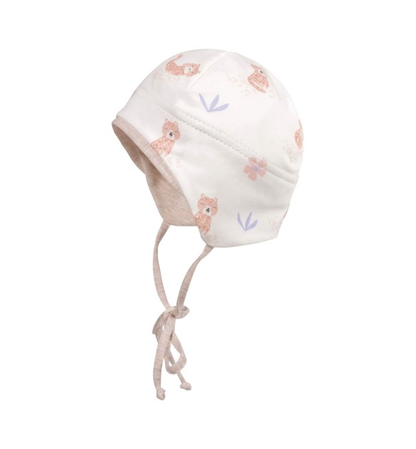 Erstlingsmütze Tiger Blumen